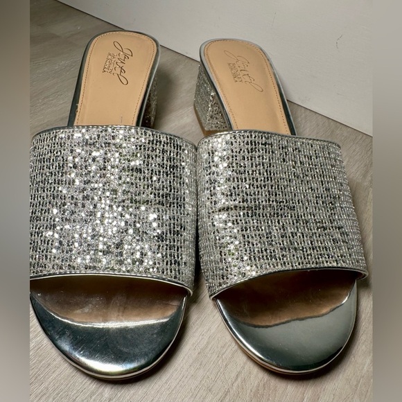 Harlyn Block Heeled Mules with Crystal Vamp by badgley mishcka sz 7.5 - Picture 4 of 14